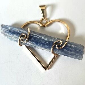 Blue Kyanite Heart Pendant